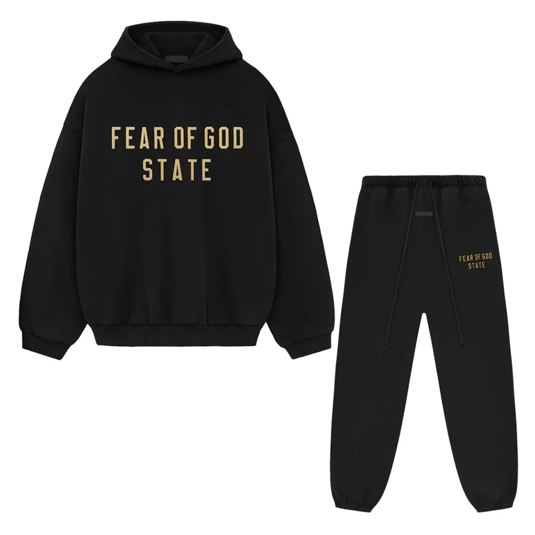 Fear of god Essentials SS25 Fleece Hoodie ‘ Black Yellow ´