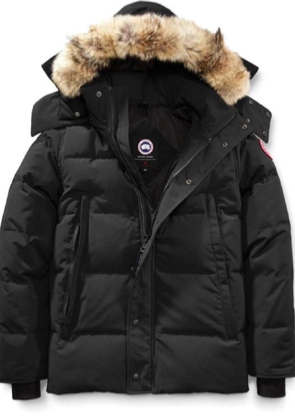 Canada goose wyndhame with black and red badge