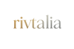 Logo rivtalia avec dégradé doré-argenté
